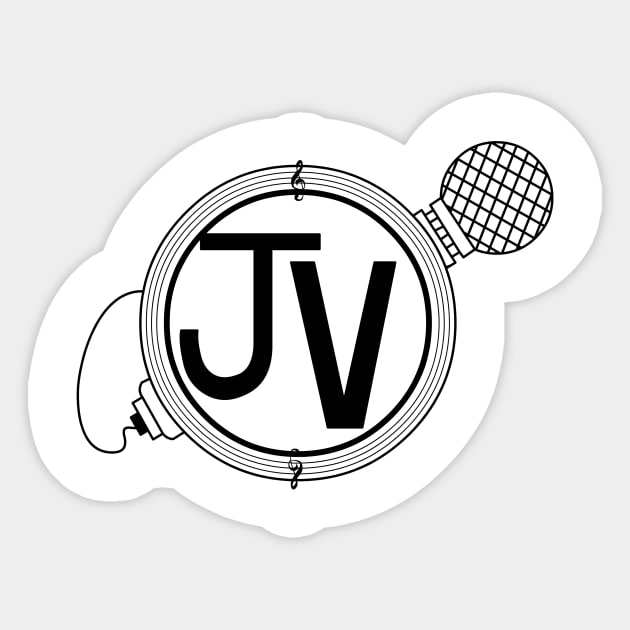 TheJohnnyVic Logo Black Clear Background by Lawrence n Sunset Sticker by TheJohnnyVic13